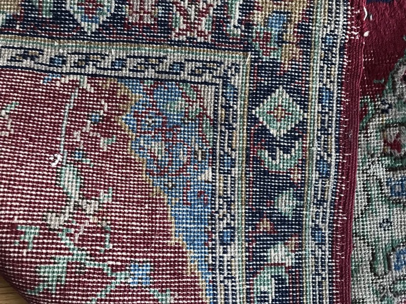 TRUE Vintage Antique Turkish ORIENTAL rug LONG RUNNER Hand Made RED Wool 3X18 gallery