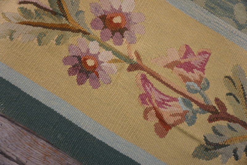 11'x16' Antique Large Aubusson French Allover Geometric Flat Weave Rug gallery