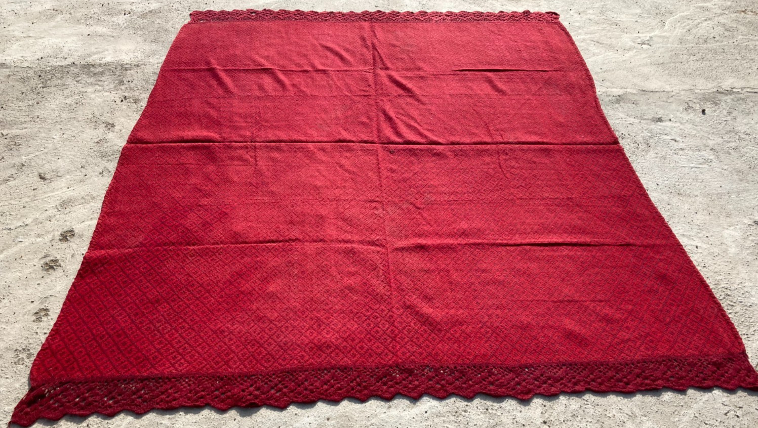 Vintage Handmade Traditional Beautiful Afghani Kilim Floor Rug Carpet 211x186 cm gallery