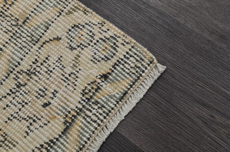 Vintage Turkish Runner Rug 2x8ft Wool Anatolian Handmade Hallway Oushak YELLOW gallery