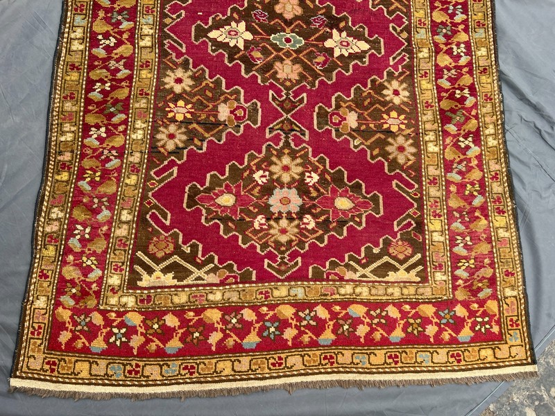 3x16 Vintage Caucasian Kazak Soft Wool Runner Rug | Geometric entryway Rug gallery