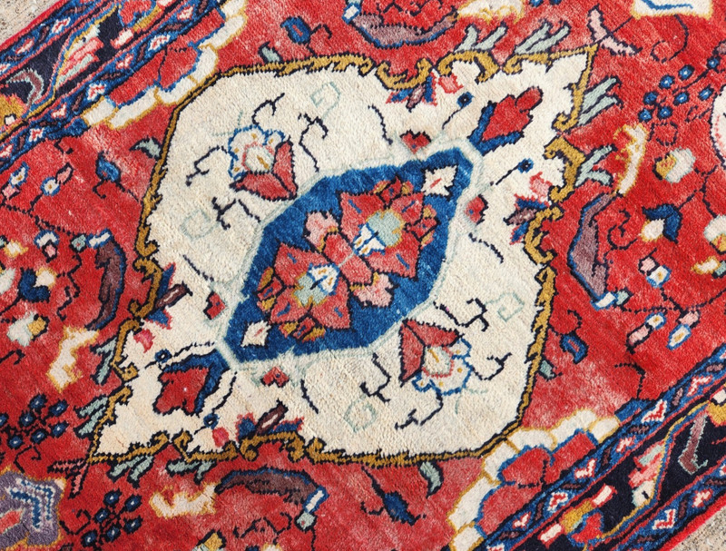 3'9"x12'8" ANTIQUE HAND KNOTTED CAUCASIAN MALAYER TRIBAL WOOL RUG RUNNER gallery