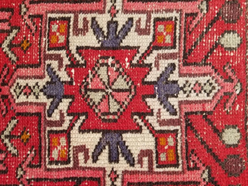 Vintage Traditional Handmade Hamadan Style Wool Multicolor Runner 234 x 69 cm gallery