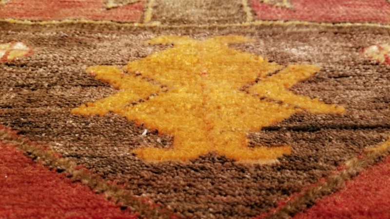 Beautiful Vintage 1950-1960's Natural Dyed 1'10" × 3'1" Wool Pile, Tribal Rug gallery