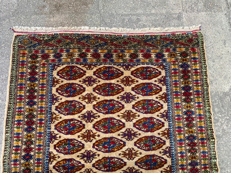 3'4'' x 4'8'' Vintage Carpet Natural Village Rug Handmade Rug.SKU:P1666 gallery