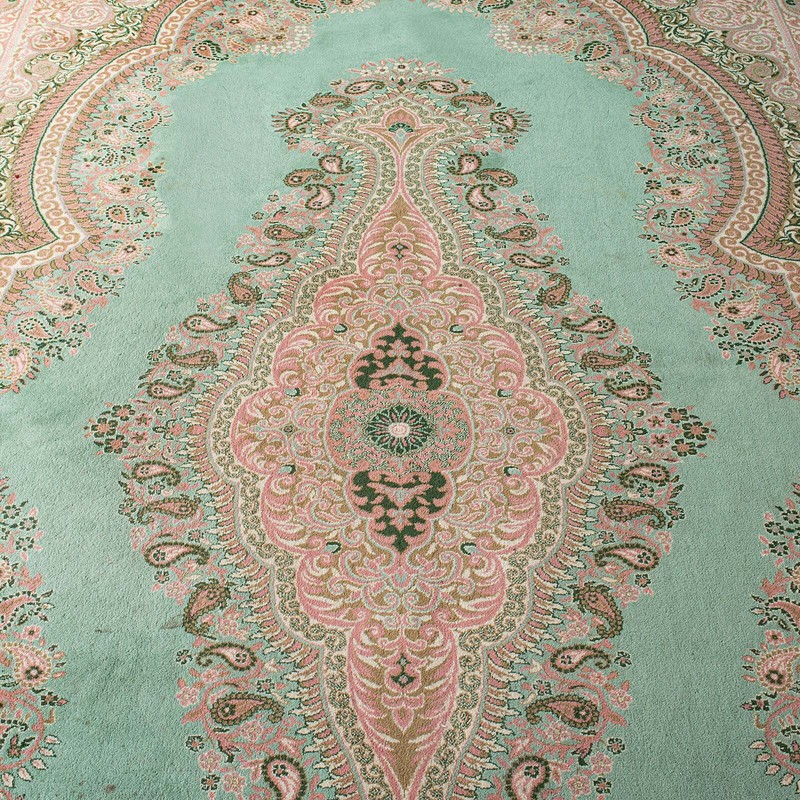 Very Large 16 Foot Vintage Keshan Rug, Room Sized, Decorative, Carpet gallery