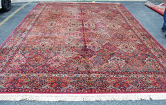 VINTAGE AUTHENTIC KARASTAN KIRMAN MULTI_COLOR PANEL PATTERN#717 RUG 11’5″ X 18′