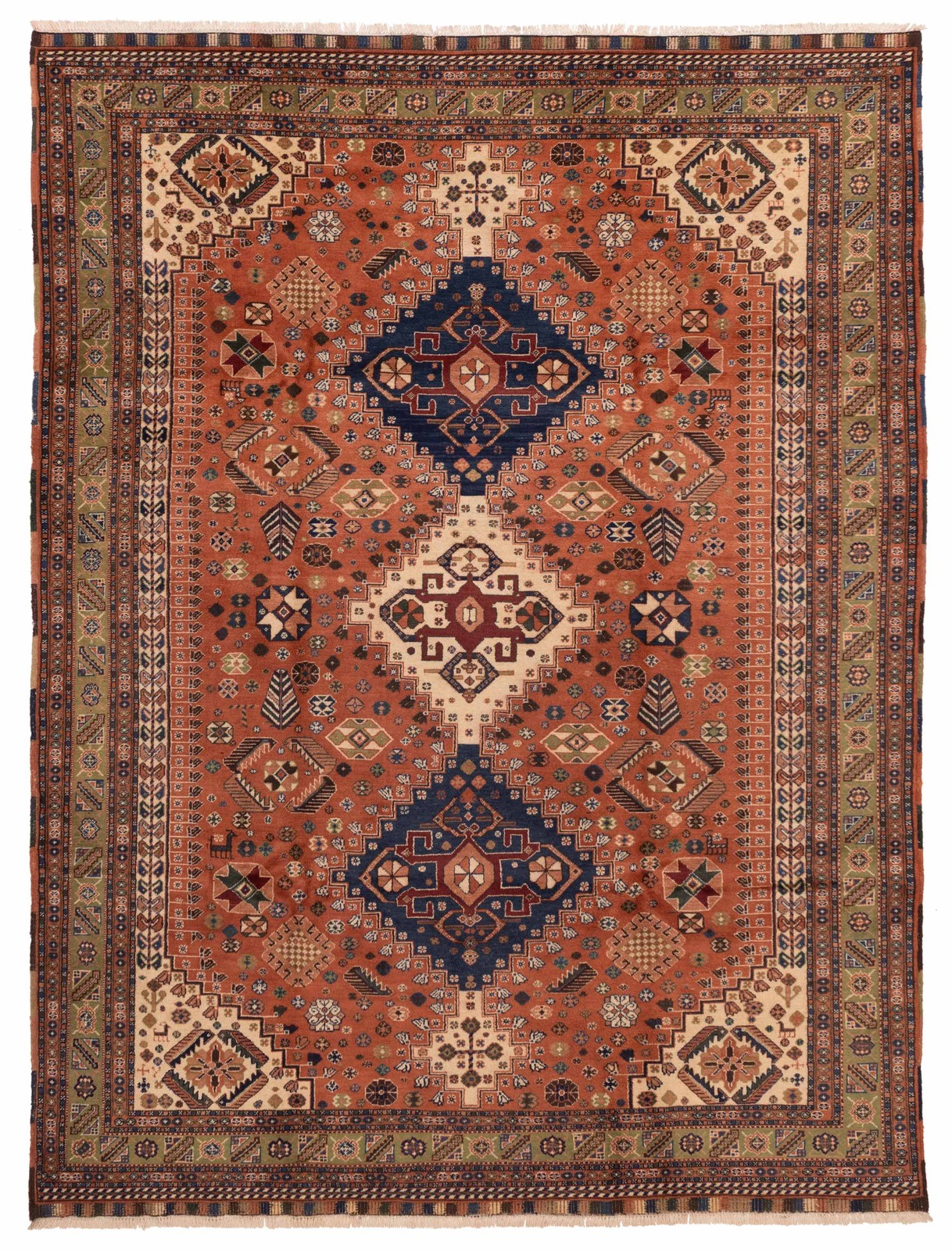 Traditional Vintage Hand-Knotted Area Rug 6'11" x 9'2" Oriental Wool Carpet gallery