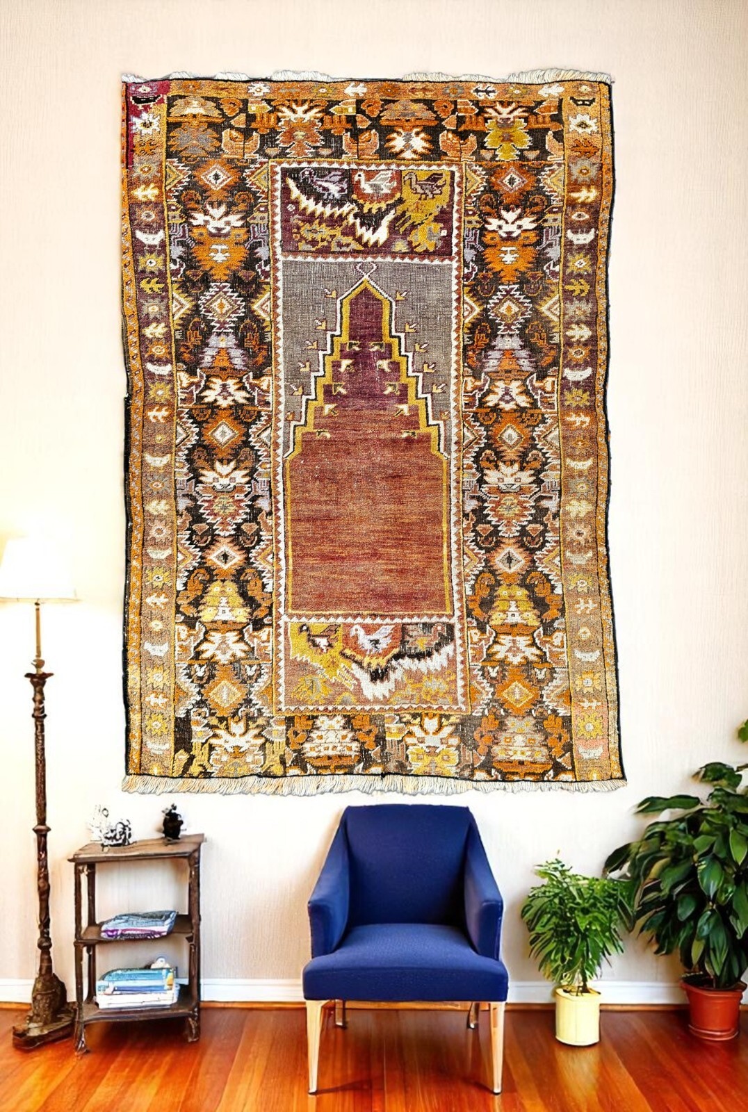 Antique rug, kilim rug 3x5, Geometric rug, wool rug,Greek carpet, Anatolian Rug gallery