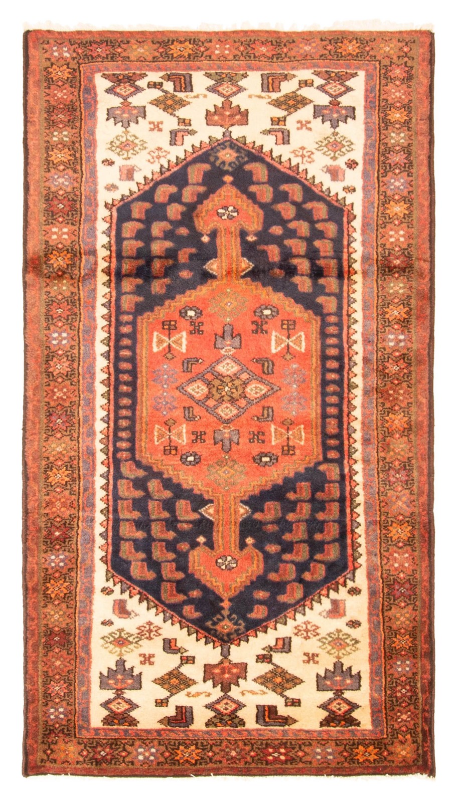 Vintage 3'2" x 5'8" Traditional Hand Knotted Vegetable Dye Wool Area Rug gallery