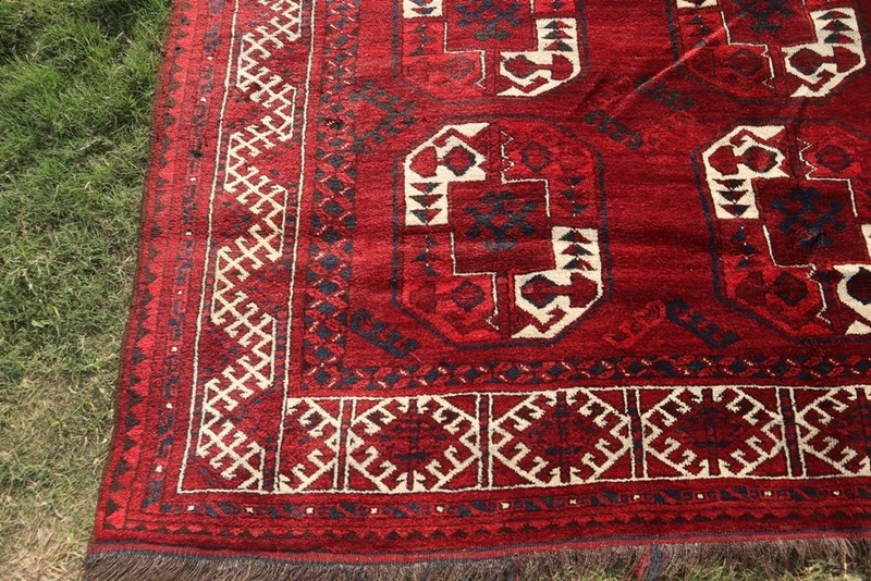 7 X 11 COLLECTORS' PIECE Antique Above 100 Years Old Ersari Turkmenistan Russian gallery
