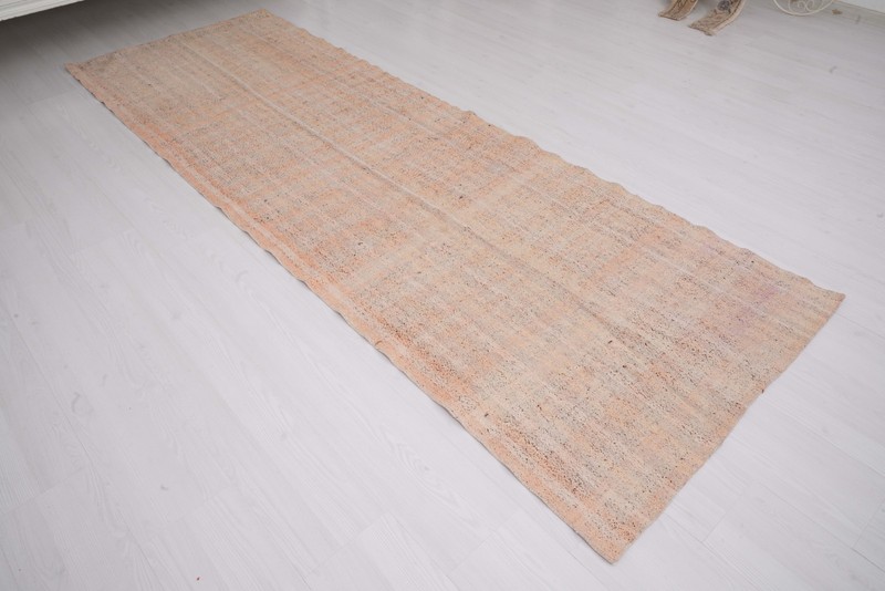 Vintage Turkish Oushak Runner Rug 3x9 Neutral Handmade Antique Wool Carpet 637 gallery