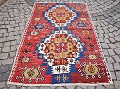Fabulous Antique Cappadocia Rug 49” x 79” With Great Colors Taspinar Kilim