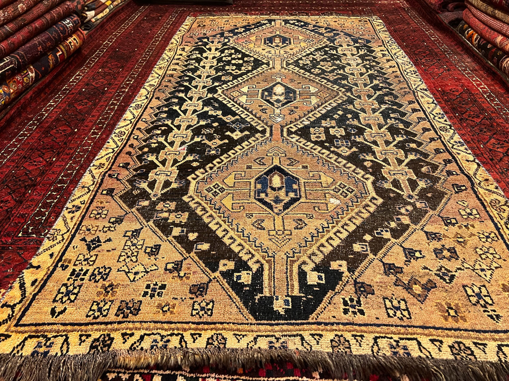 4 X 7.7 FT COLLECTORS’ ITEM Antique Kazak Natural Vegetable Dye Caucasian Rug