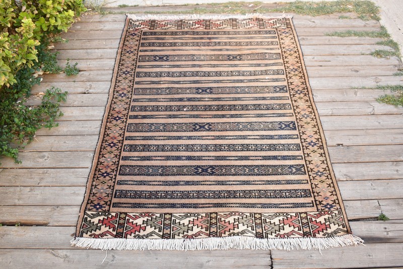 Turkoman Rug 40''x56'' Handknotted 3x4 Oriental Wool Eclectic Carpet 103x145cm gallery