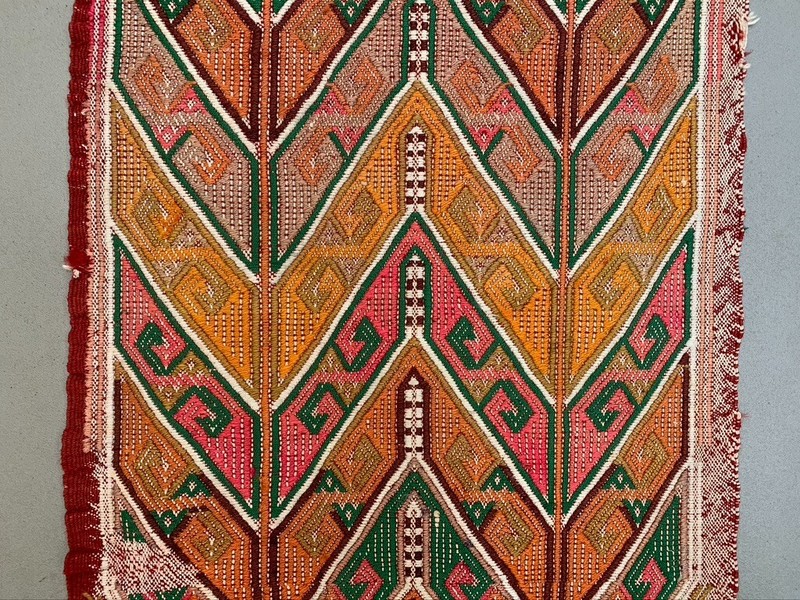 Vintage Turkish Mini Kilim 90x49 cm Wool Small Kelim Runner, shabby Chic gallery