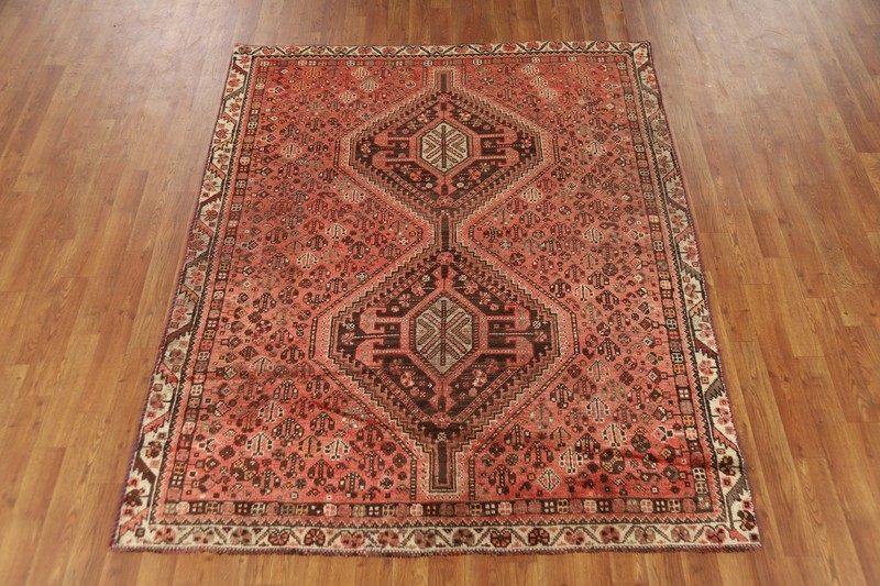 Tribal Geometric Vintage Rug 5x6 ft Hand-knotted Wool Carpet gallery