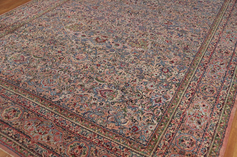 Antique Vegetable Dye Kirman Traditional Hand-made Rug Living Room Carpet 9x18 gallery