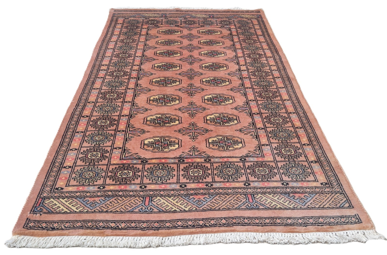 Amazing Hand Knotted Vintage Pakistani Bokhara jhaldar Wool Area Rug 5 x 3 Ft gallery