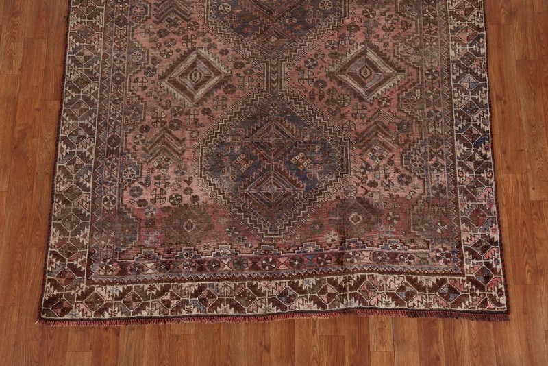 Antique Living Room Area Rug 5x8 Wool Pink Tribal Traditional Handmade Carpet gallery