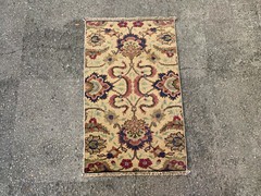 1’6” x 2’7” Vintage Natural Rug Village Rug Handmade Rug.SKU:K398