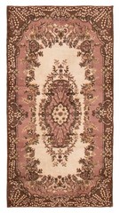 Vintage Hand-Knotted Area Rug 3’10” x 7’3″ Traditional Oriental Wool Carpet