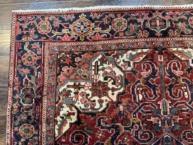 Per'sian Heriz Rug 6.6 x 9 Geometric Tribal Carpet Medium Size gallery