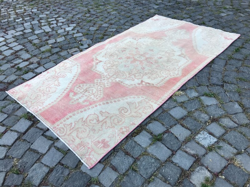 Oushak Kilim Rug Boho Decor Rug Home Decor Rug Turkish Vintage Rug 3,4 x 6,6 ft gallery