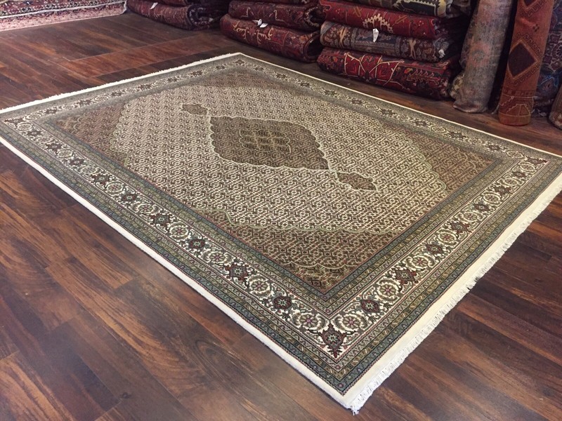 On Sale Genuine Hand Knotted Indo Oushak Fish Geometric Area Rug Carpet 8x10,29 gallery