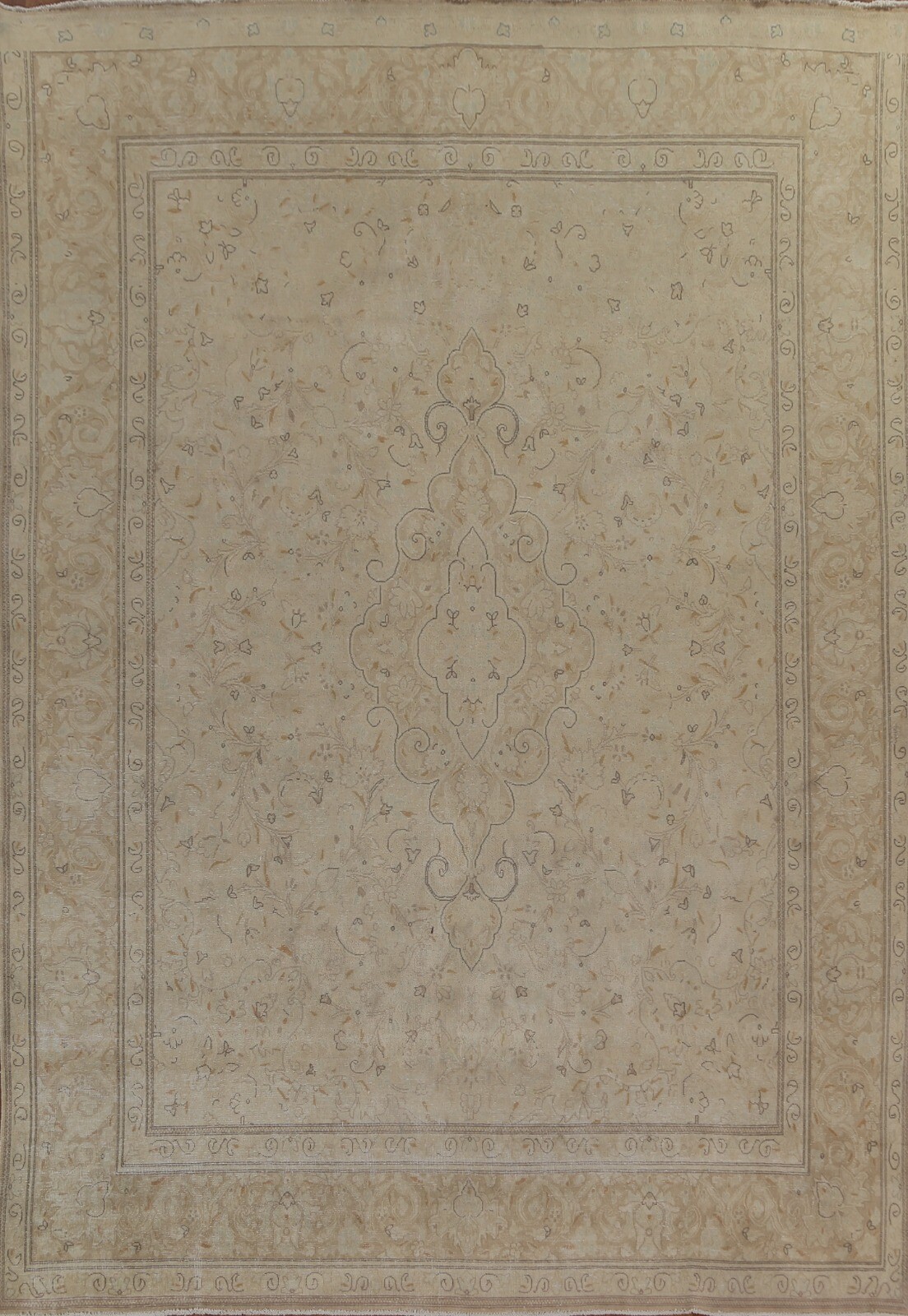Muted Semi-Antique Traditional Area Rug 10x13 Evenly Low Pile Hand-knotted Wool gallery
