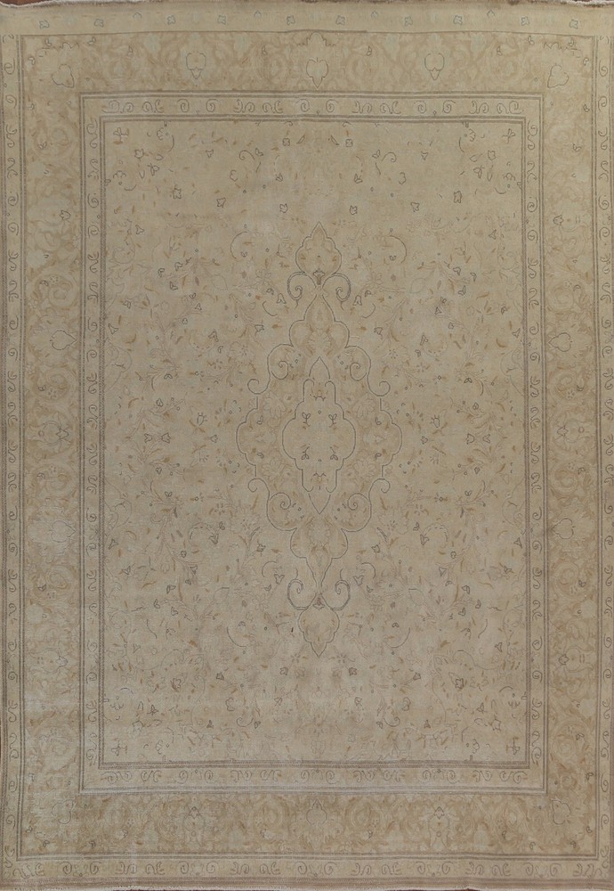Muted Semi-Antique Traditional Area Rug 10x13 Evenly Low Pile Hand-knotted Wool