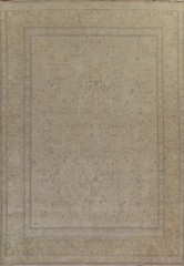 Muted Semi-Antique Traditional Area Rug 10×13 Evenly Low Pile Hand-knotted Wool