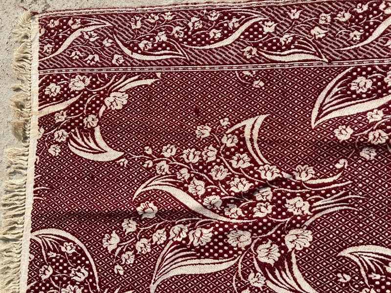 Vintage Handmade Geometric Floral Traditional Wool Area Rug 210x164 cm gallery