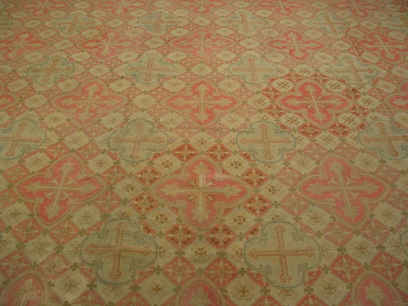 14'x18' Large Antique 19th Century Allover Geometric French Flatweave gallery