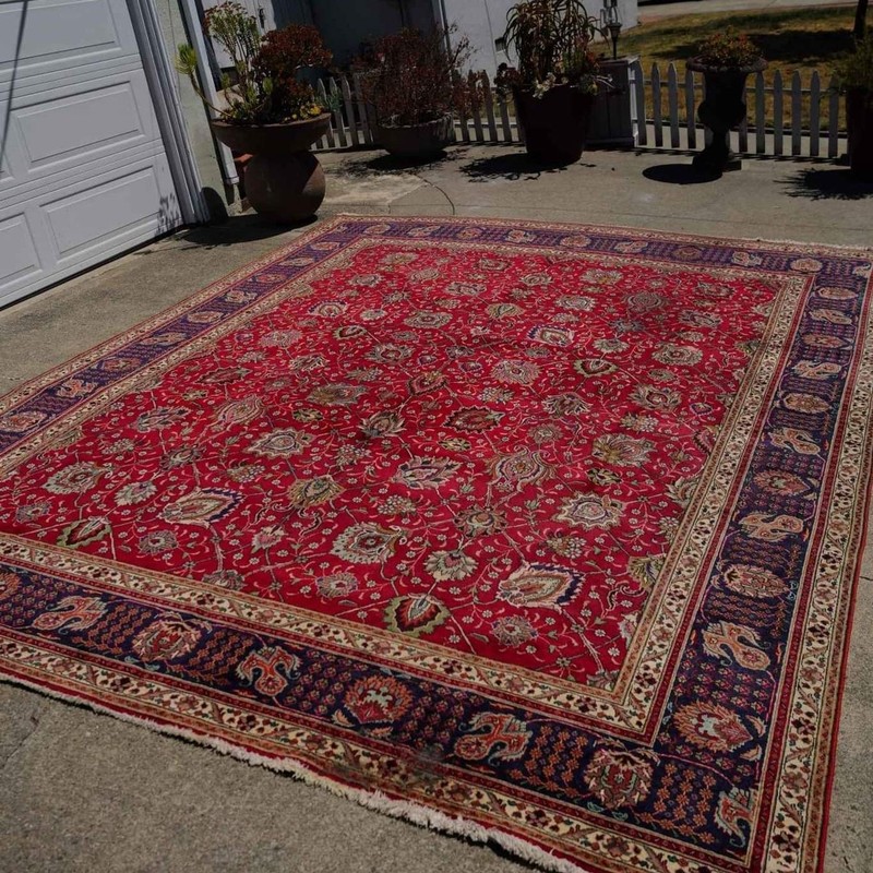 11'3 x 14'6 Vintage Persian Handknotted Wool Rug gallery
