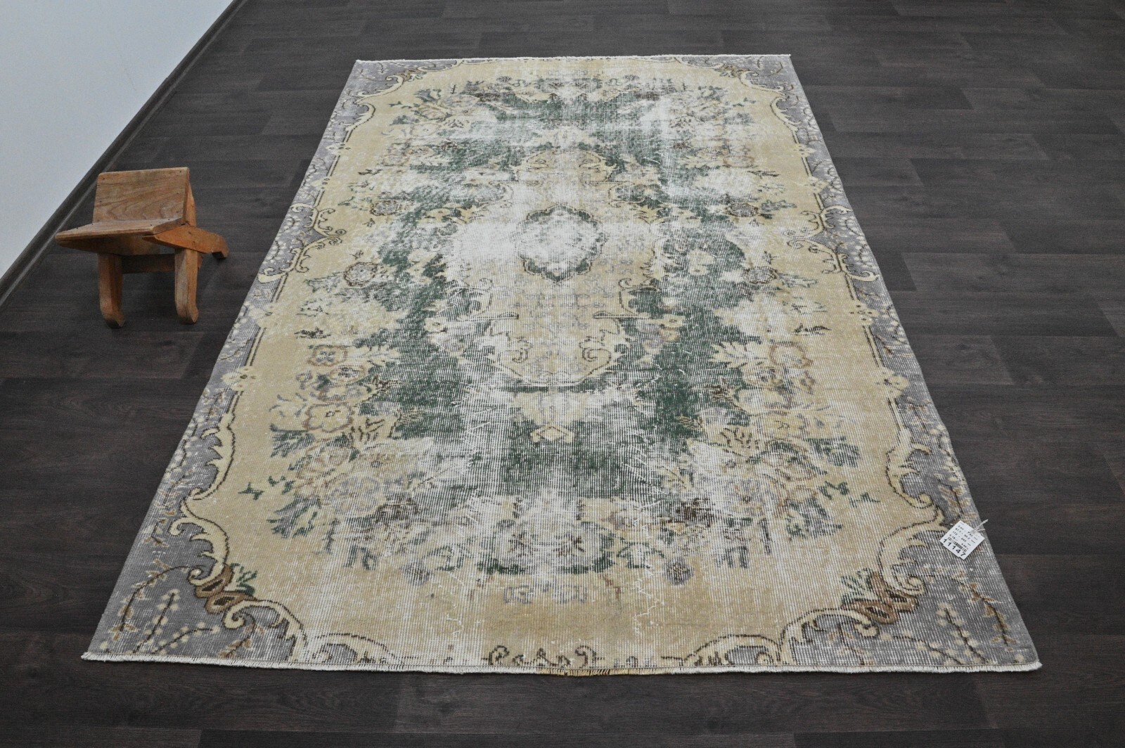 Oushak Turkish Vintage Rug 6x8 Kilim Rug Anatolian Handmade Boho Decor BEIGE gallery
