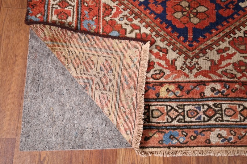 Antique Wool Navy Blue Malayer Long Runner Rug 3x13 Hand-knotted Traditional Rug gallery