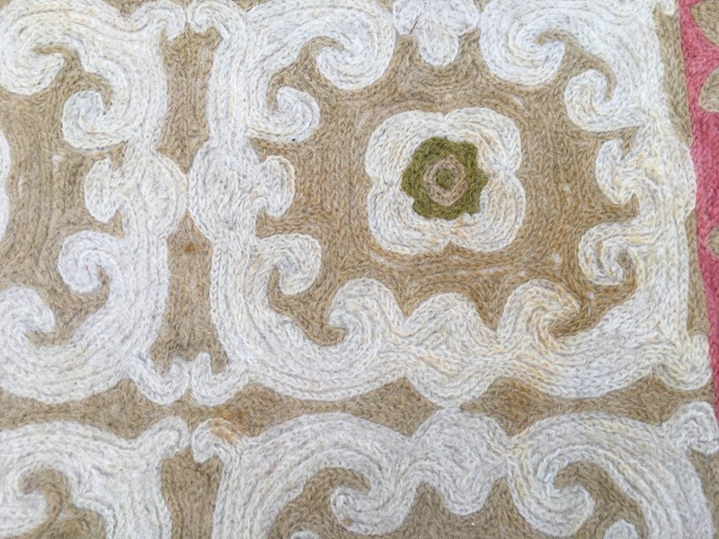 Vintage French Aubusson Style Area Rug Handmade Chain Stitch Wool Carpet 2x3 ft gallery