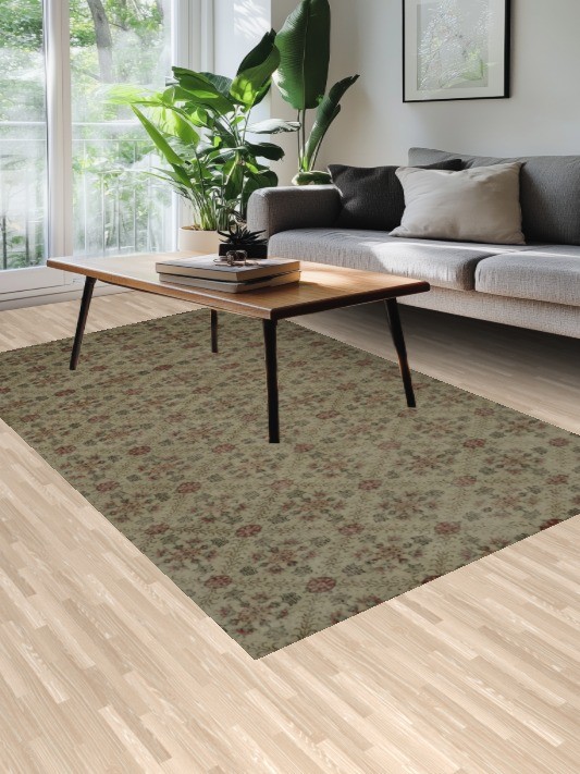Anatolian Turkish Area Rug 6x10 Ft Hand-Knotted Floral Wool Oriental Carpet gallery