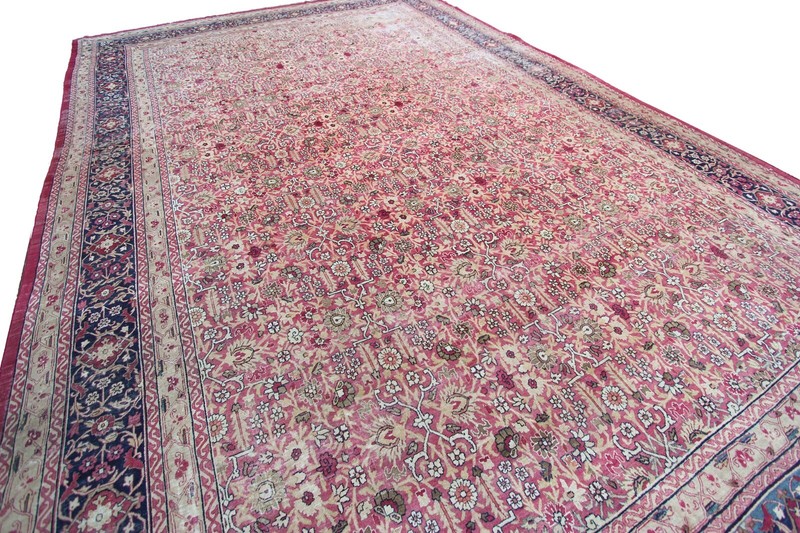 11x17 Antique Turkish Oushak Rug Fine Hereke Carpet Pink 341cm x 519cm c.1870 gallery