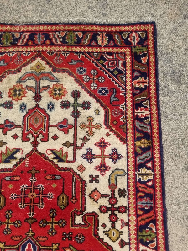Vintage Hand Made Traditional Oriental Wool Multicolor Carpet Rug 132x73cm gallery