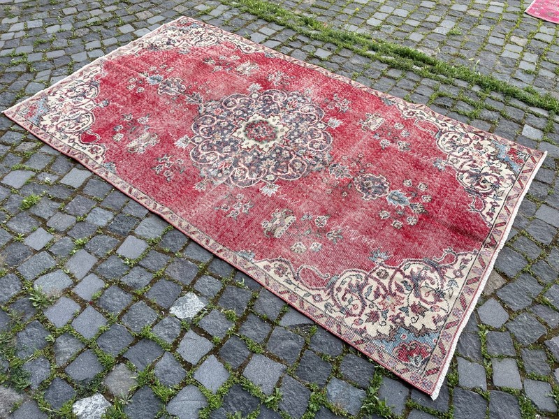Home Decor Rug, Turkish Vintage Rug, Boho Decor Rug, 4,5 x 7,9 ft gallery