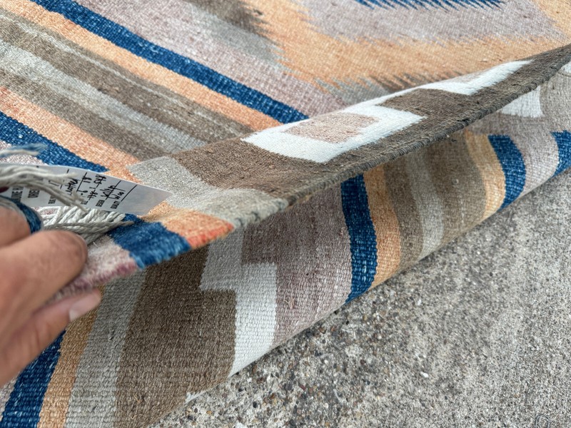 WIDE ANTIQUE RUNNER RUG KILIM HANDMADE 5x18 handwoven oriental turkish vintage gallery