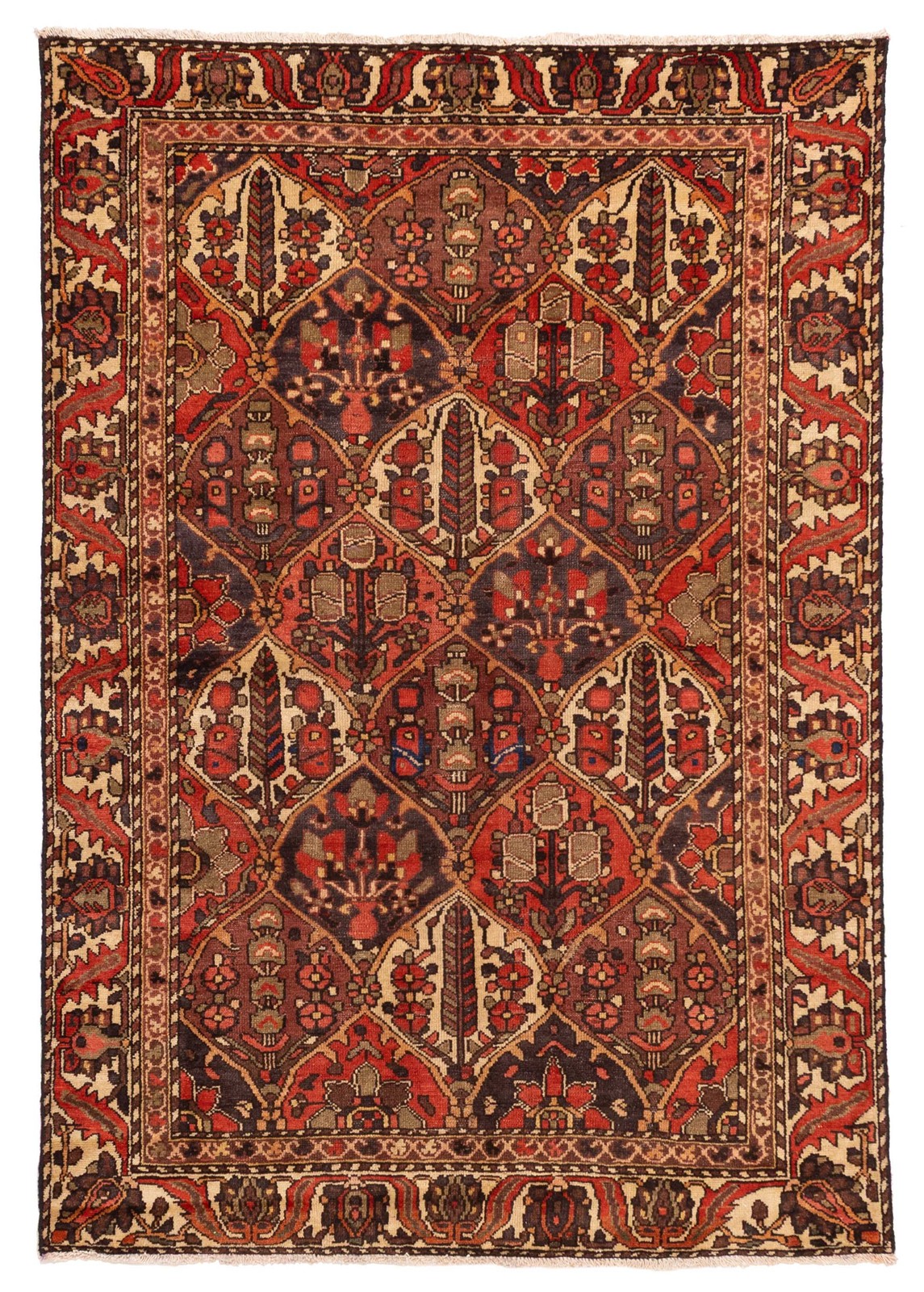 Vintage 4'11" x 6'11" Traditional Hand Knotted Vegetable Dye Wool Area Rug gallery