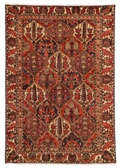 Vintage 4’11” x 6’11” Traditional Hand Knotted Vegetable Dye Wool Area Rug
