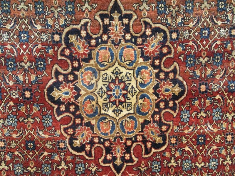 ESTATE ANTIQUE Circa 1900 4x8 KURDISH-BIDJAR HANDMADE-KNOTTED WOOL RUG 582858 gallery