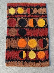 Vintage Scandinavian Swedish Vintage Ege Rya Shag Rug, Danish Design Tapestry