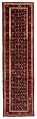 Vintage Hand-knotted Runner Rug 2’6″ x 9’9″ Traditional Oriental Wool Carpet