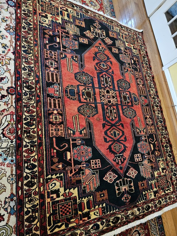 5.9 x 6.10 ANTIQUE KAZAK VINTAGE HERIZ RUG CAUCASIAN SERAPI OUSHAK SHIRVAN KULA gallery