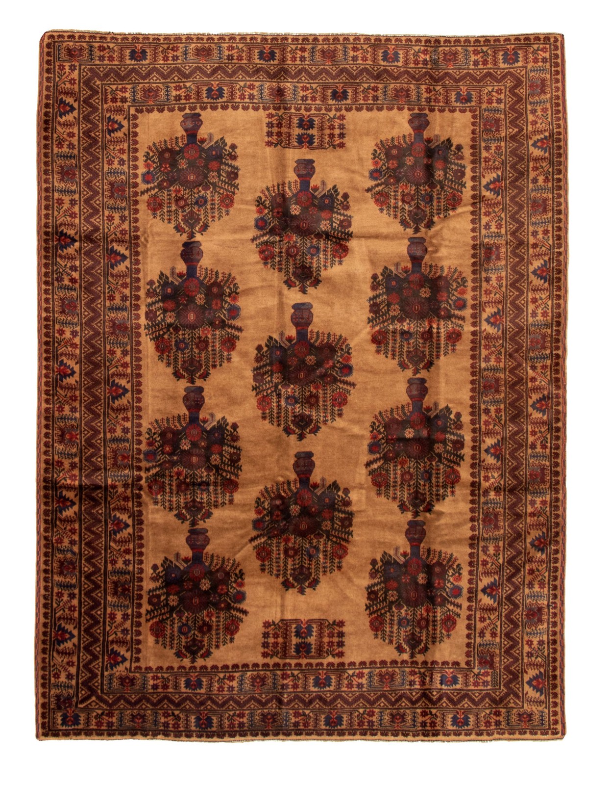 Traditional Vintage Hand-Knotted Oriental Carpet 7'1" x 9'5" Wool Area Rug gallery